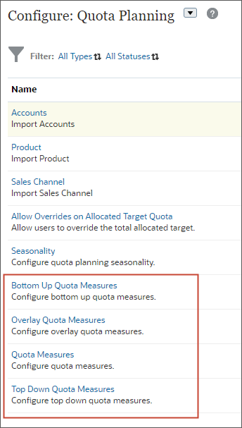 Navigating to the Configure page